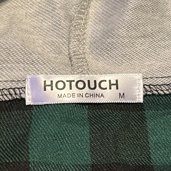 Flannel Button Up Drawstring Hoodie - Picture 4 of 7